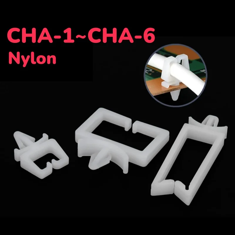 Plastic Wire Fixing Pc Board Cha-1~cha-6 Nylon Cable Management Wire Clamps Manager For Circuit Board