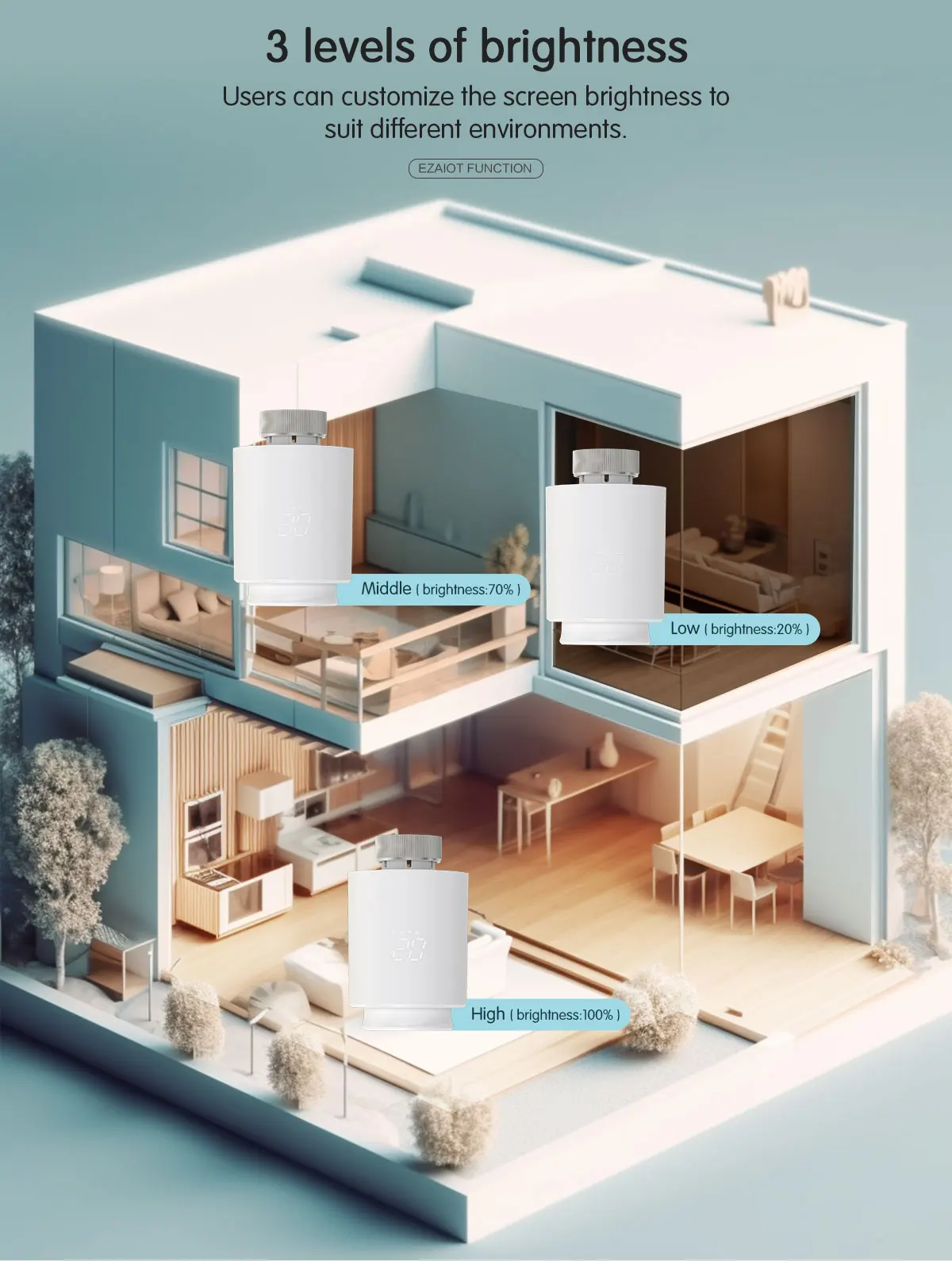 EZAIOT Tuya ZigBee Smart TRV Thermostatventil Thermostat Heizkörperantrieb Temperaturregler Stimme Alexa Google Home Alic – Detail 11