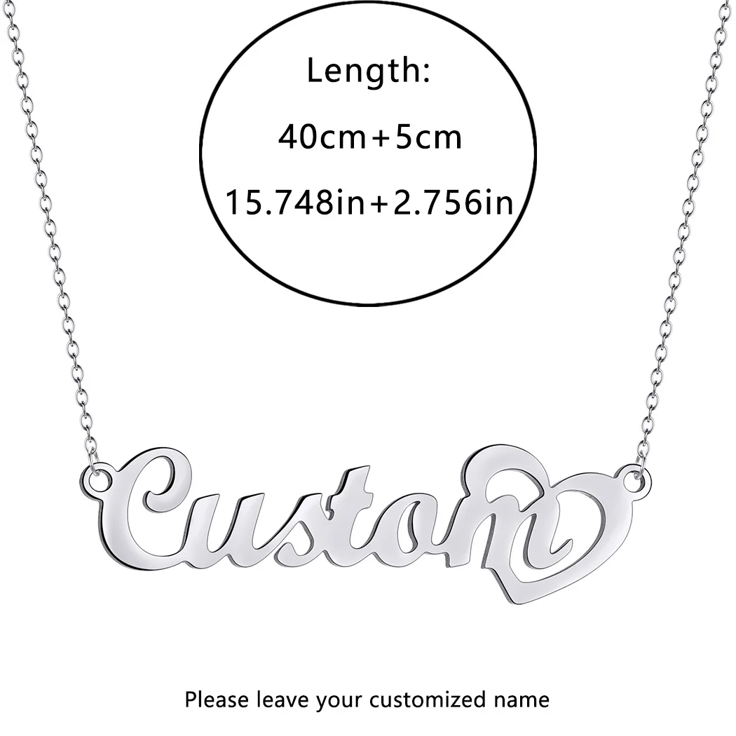 قلادة اسم مخصصة للنساء ، سلسلة الترقوة ، قلادة الفولاذ المقاوم للصدأ ، رسائل الحد الأدنى