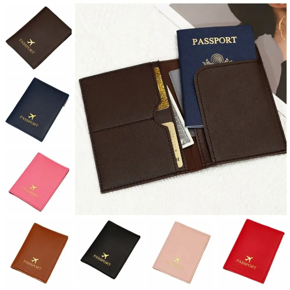 Custodia per passaporto multifunzione in pelle PU accessori da viaggio custodia per carte passaporto Clip documento porta carte di credito portafoglio da viaggio