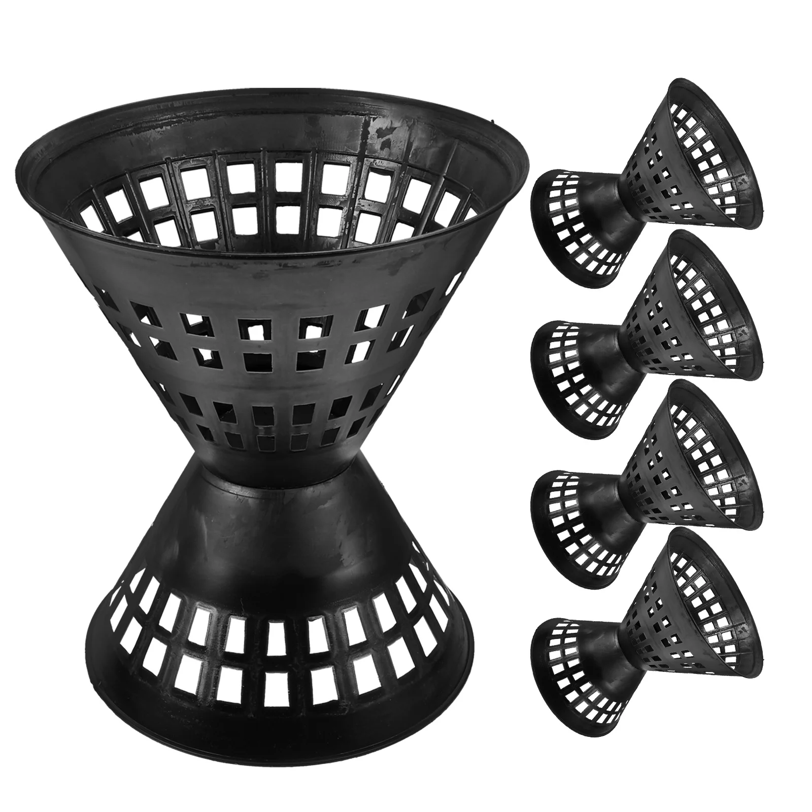 5 قطعة حامل باقة بلاستيكية متوسطة سوداء لتقوم بها بنفسك تشكيلة زهور مواد التعبئة والتغليف المتينة ديكور منزلي للزفاف استخدام الحفلات