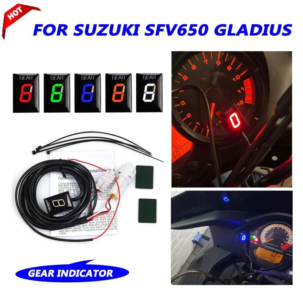 

Gear Indicator For Suzuki SFV650 Gladius 2009 2010 2011 2012 2013 2014 2015 Motorcycle Accessories 1-6 Speed Gear Display Meter