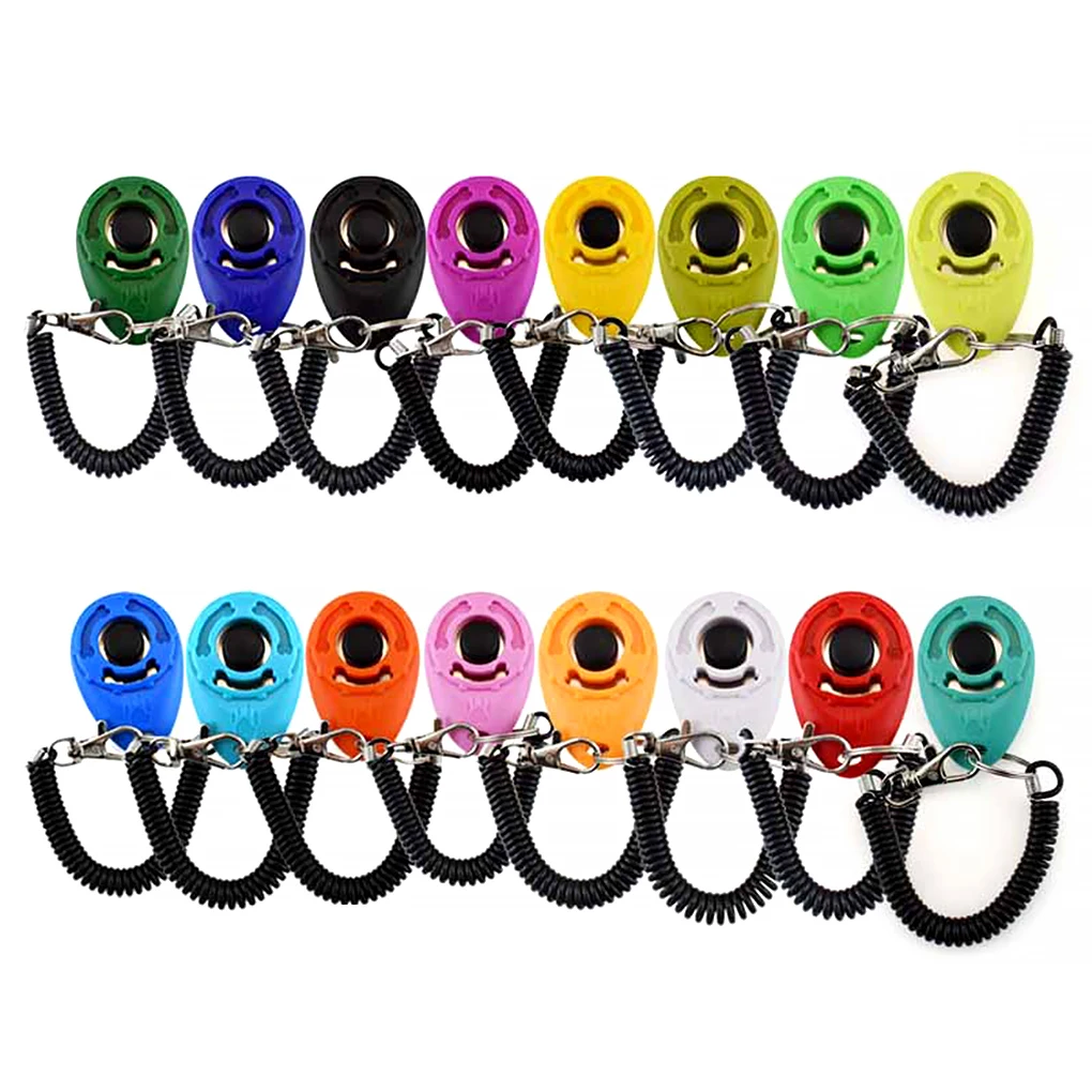 Portable Pets Training Clicker Animal Behavior Aids Diet Button Trainer Professional Indoor Outdoor Pet Dog Training Supplies