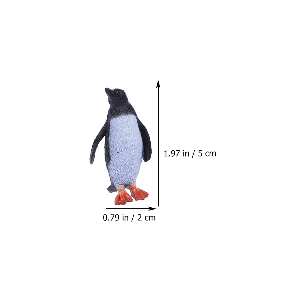 32 pezzi ornamenti di pinguino animali simulazione figurine giocattolo kit mini giocattoli succosi modello creativo morbido resina in pvc bambino realistico