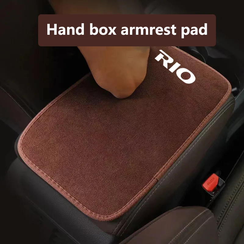 Suede Leather Armrest Mat Arm Rest Auto Armrests Protection Cushion For Kia RIO STINGER Seltos K2 K3 K5 EV6 KX5