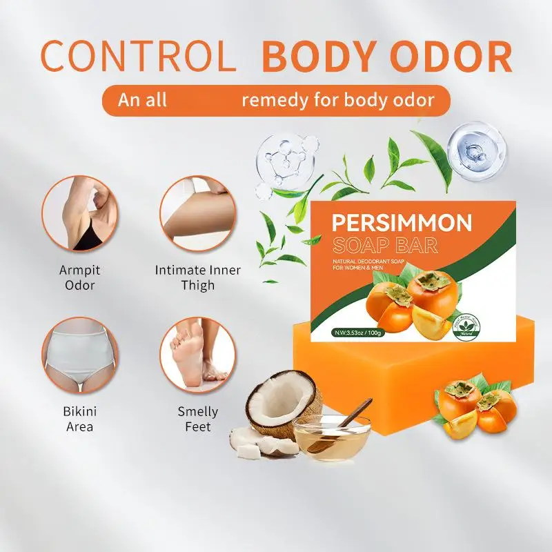 

Handmade Soap Persimmon Fragrance Odor-Eliminating Natural Deep Cleansing & Refreshing Gentle Hydration Bath Soap