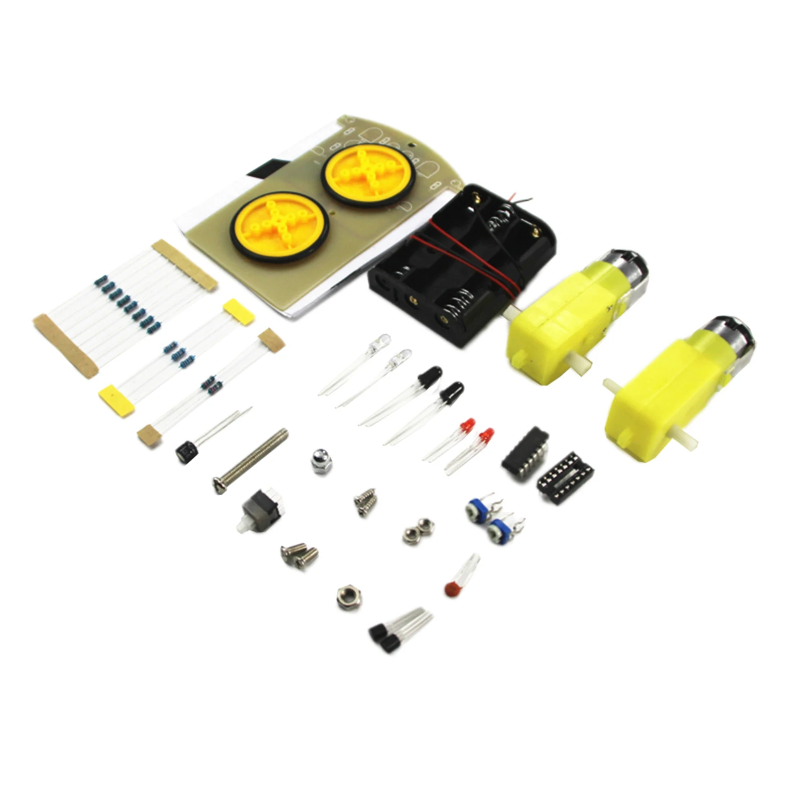 DIY Intelligent Tracking Car Kit for Motorized Electronics Smart Patrol Vehicle with Automatic Line Following Feature