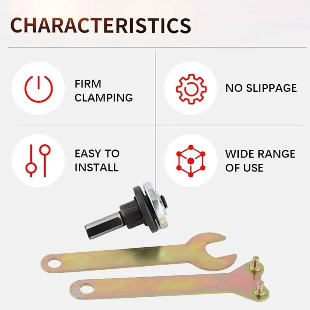 1Set with Wrench Electric Drill Conversion Angle Grinder Set for Cutting Disc Polishing Wheel Metal Handle Holder Adapter