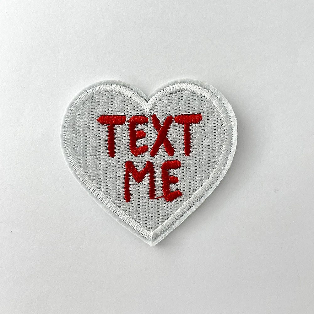 TEXT ME Cloth Patch Embroidered Hippie Iron on Patches for Clothes Repair Hole Cover Stickers Embroidery Transfers Appliques