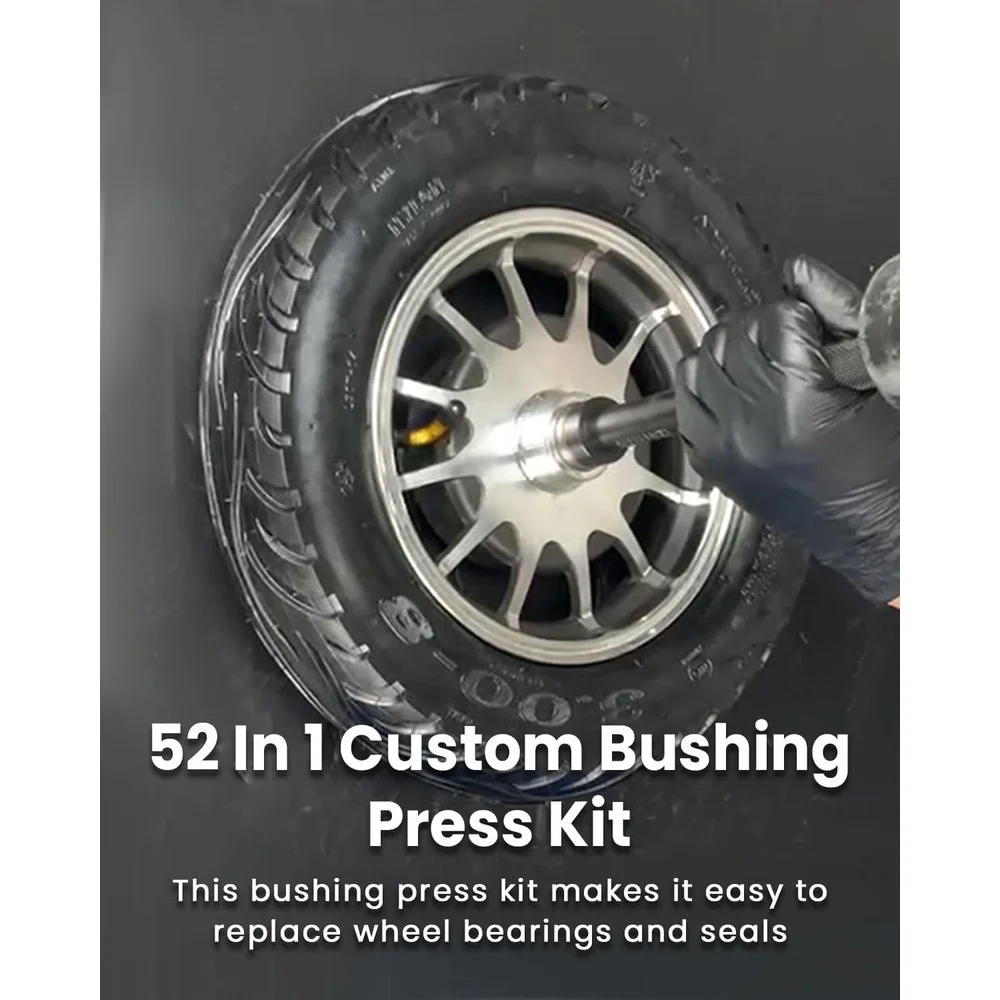 52PCS Bushing Press Kit Heavy Duty Bushing Bearing and Seal Driver Set