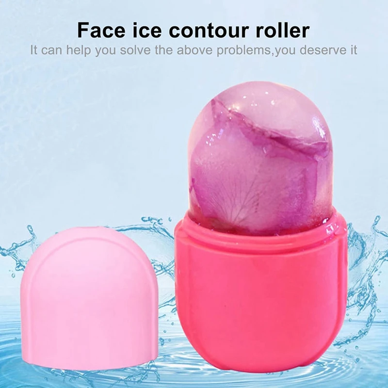 Herramienta de levantamiento de contorno de bolsas de ojos, herramienta de belleza, cuidado de la piel, rodillo Facial, molde de bolas de hielo, masajeador Facial de silicona, Cuadrado de hielo