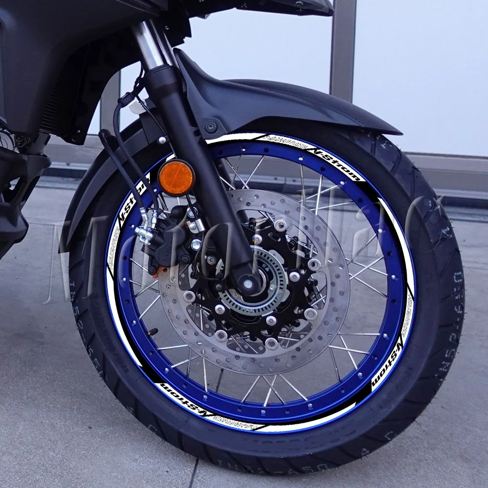 Reflektierender Motorrad-Radaufkleber, Felgen-Naben-Streifenaufkleber, wasserdicht, für V-Strom 250SX Vstrom1000/1050 XT DL650 – Detail 6