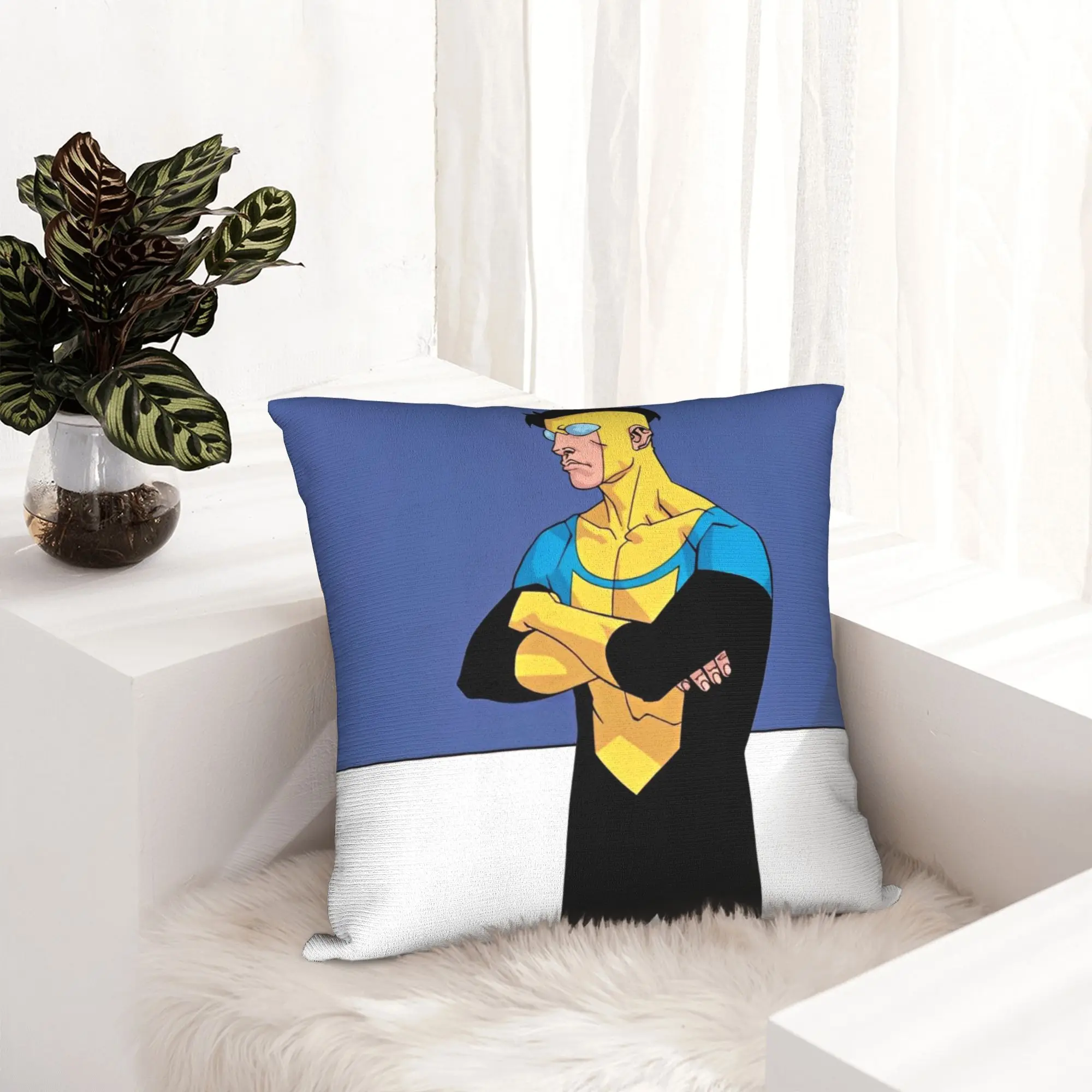 TV Series Invincible Mark Grayson Pillowcase Printing Cushion Cover Decoration  Throw Pillow Case Cover Seat Zipper 45X45cm