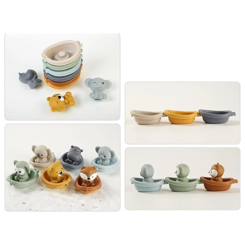 Y4qa juego juguetes baño para bebés elegantes sin agujeros animales encantadores durante 6 a 12 meses bañera portátil y