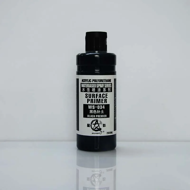 Black Primer Water-Based Paint Spraying Pigment Model Coloring Figure Clay GK DIY HOBBY