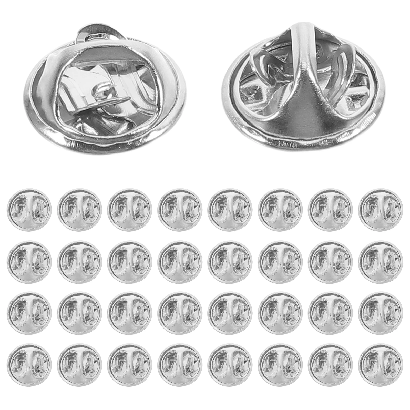 

50Pcs Premium Metal Butterfly Clutch Backs Gold Tone for Tie Tacks Lapel Pins Keeps Tie in Place Metal Pin Back Badge Clutch