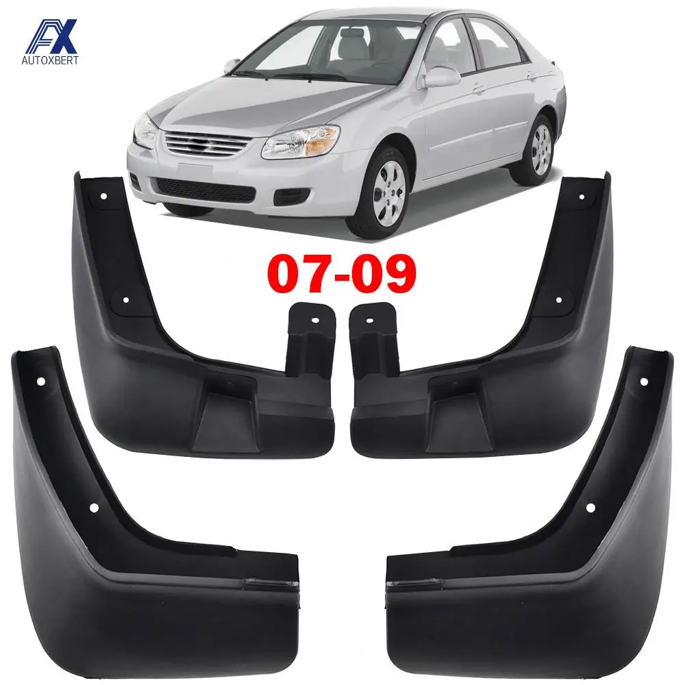 

4x Car Moulding Mud Flap For KIA LD CERATO Spectra Sephia 4dr Sedan 2007 2008 2009 Mud Flaps splash guards mudguards Accessories