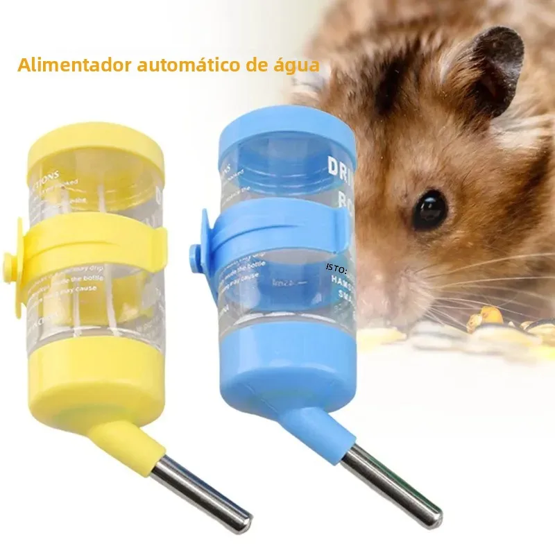 Garrafa de água bebedouro para hamster, sem gotejamento, dispensador de água para animais pequenos, suporte para casquinhos de cobaia/hamsters/coelhos/frete