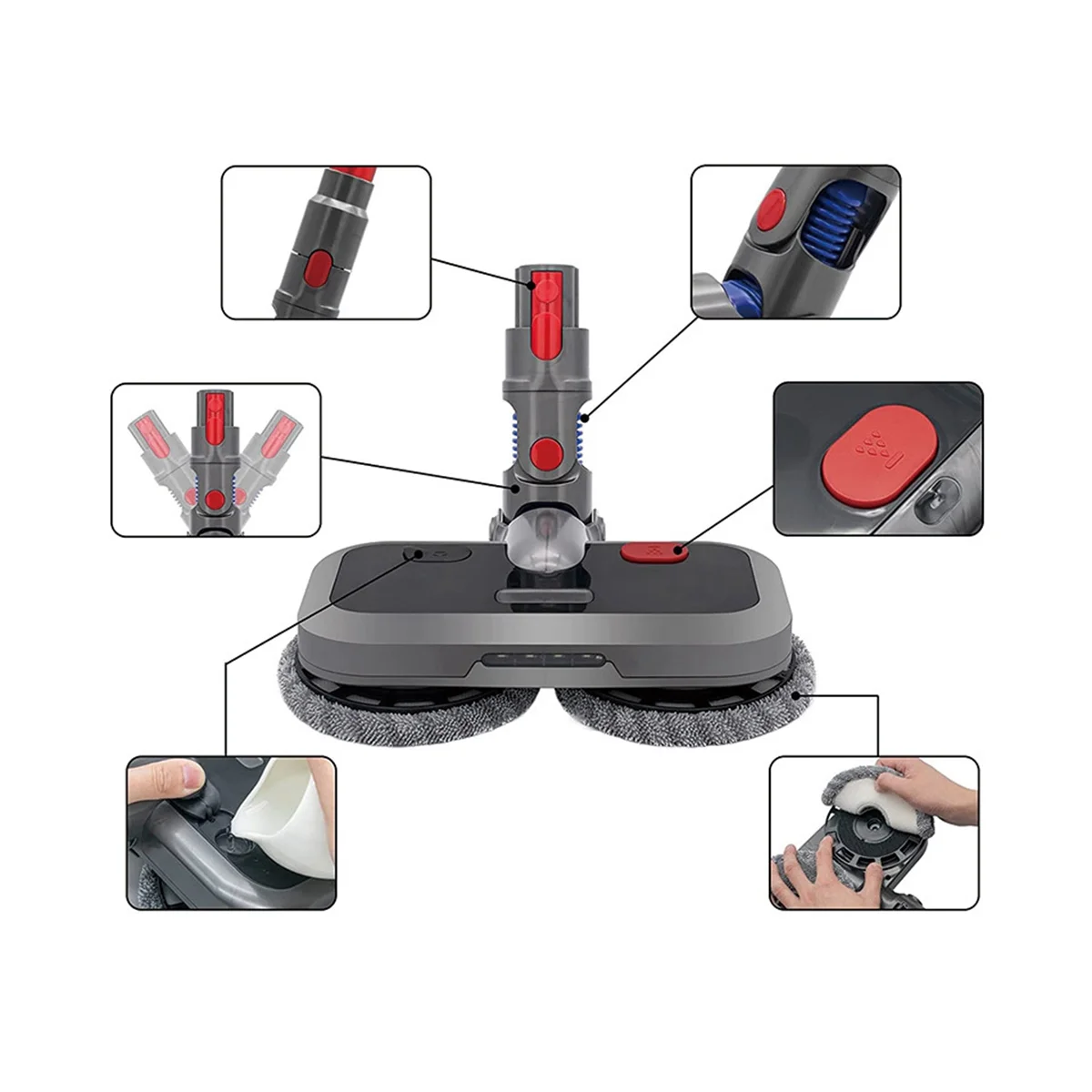 فرشاة كهربائية لفرشاة الأرضية للمكنسة الكهربائية اللاسلكية V7 V8 V10 V11 V15