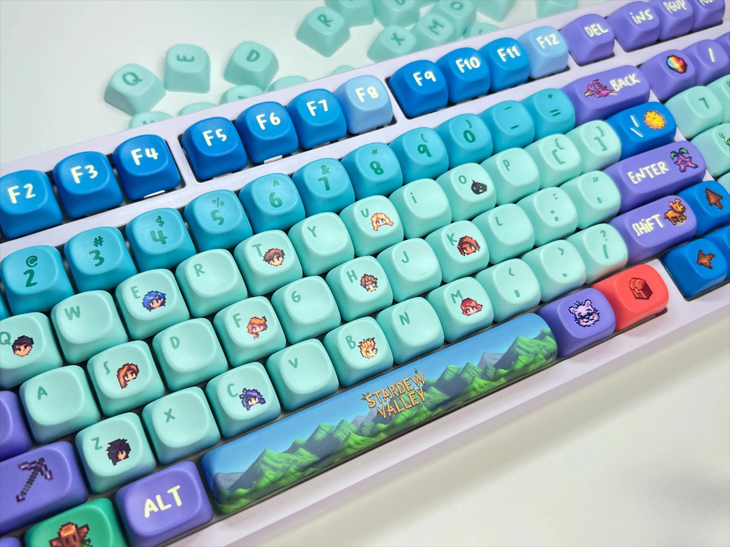 

Stardew Valley Pixel Theme Keycaps Set PBT Keyboard Caps Customized Cherry Profile Keycaps for Mechanical Keyboard Accessories