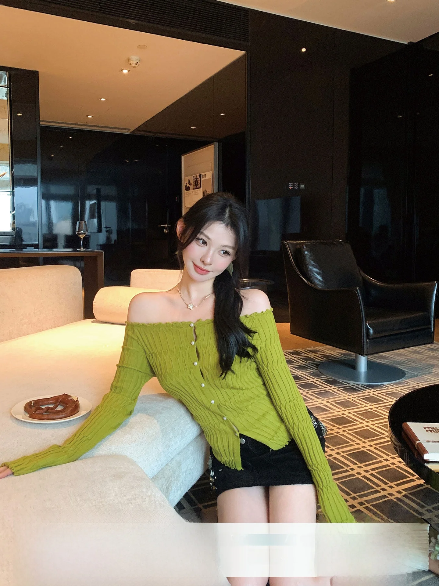 

Braided oulder Knitted Sweater Women's Autumn Winter Korean Sle Inner Wear Top Casual Sle Long Sve Regular Length