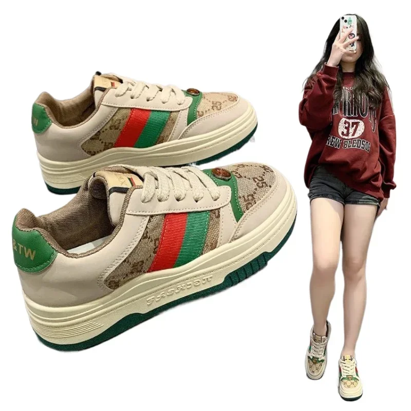 

The New Retro Women Shoes Spring Platform Shoes Casual Sneakers Versatile Fashion Designer Shoes High Quality Women Sneakers