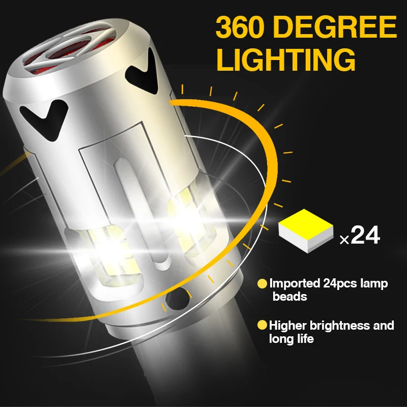 2 قطعة سيارة LED عكس أضواء 1156 BA15S P21W وقوف السيارات لمبة لمرسيدس بنز العداء B901 ، B902 ، B906 ، B907 ، B910 ، B903 ، B904 ، B905 ، B909