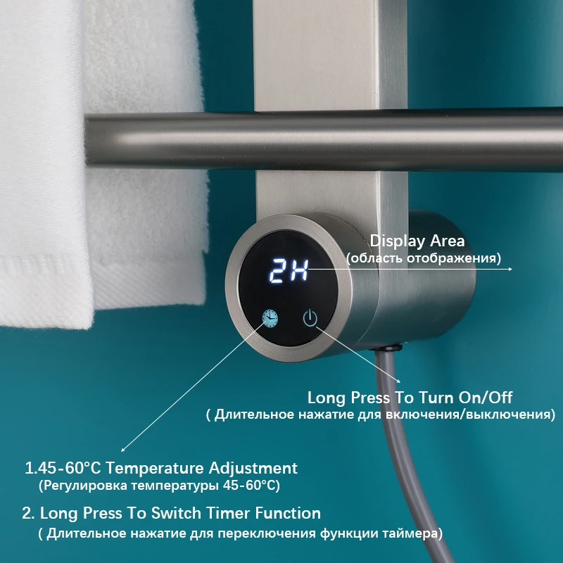 Оборудование для ванной комнаты матовое золото полотенцесушитель нержавеющая сталь электрический нагретый полотенце рельс контроль температуры электрический полотенце стойки