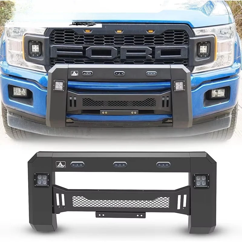 

For 2018-2020 F-150 Front Bumper Black Grille Guard Powder Coated Steelcustom