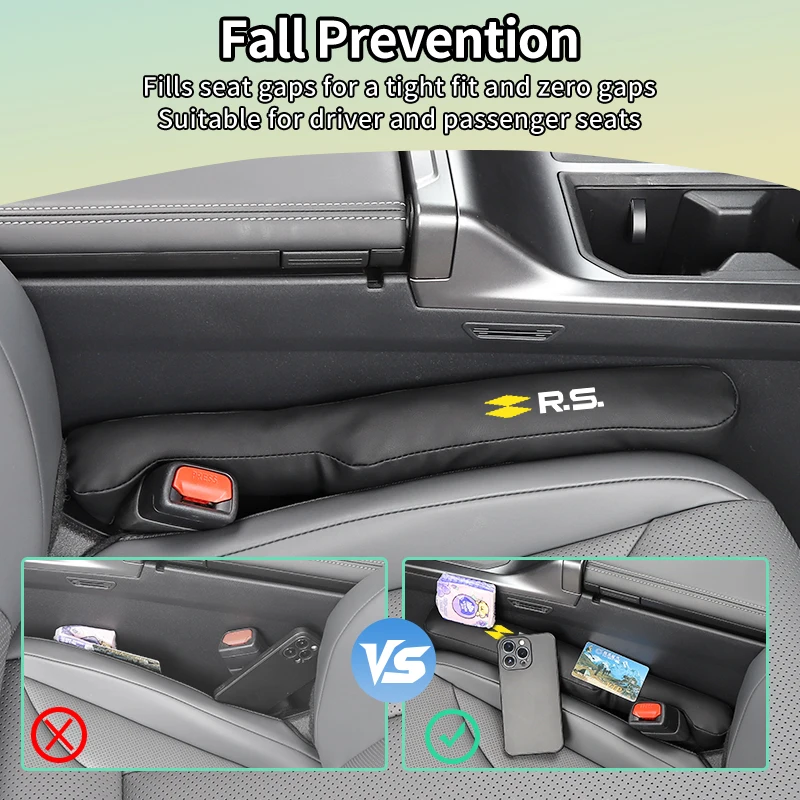 Leather Car Seat Gap Filler Strips Decorative Interior Accessories For Renault Koleos Megane Espace Kadjar Duster Symbol Scenic view 4