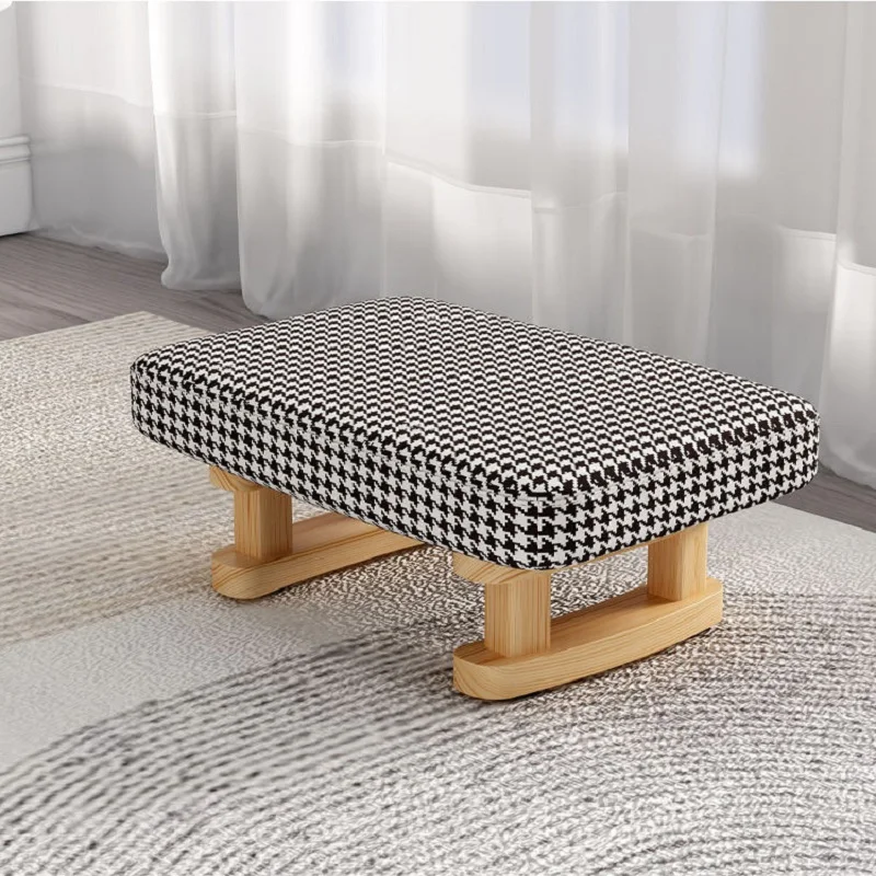 Low Stool Household Creative Small Stool Solid Wood Cloth Stool Living Room Simple Sofa Footstool Adult Bench Shoe Stool Stools