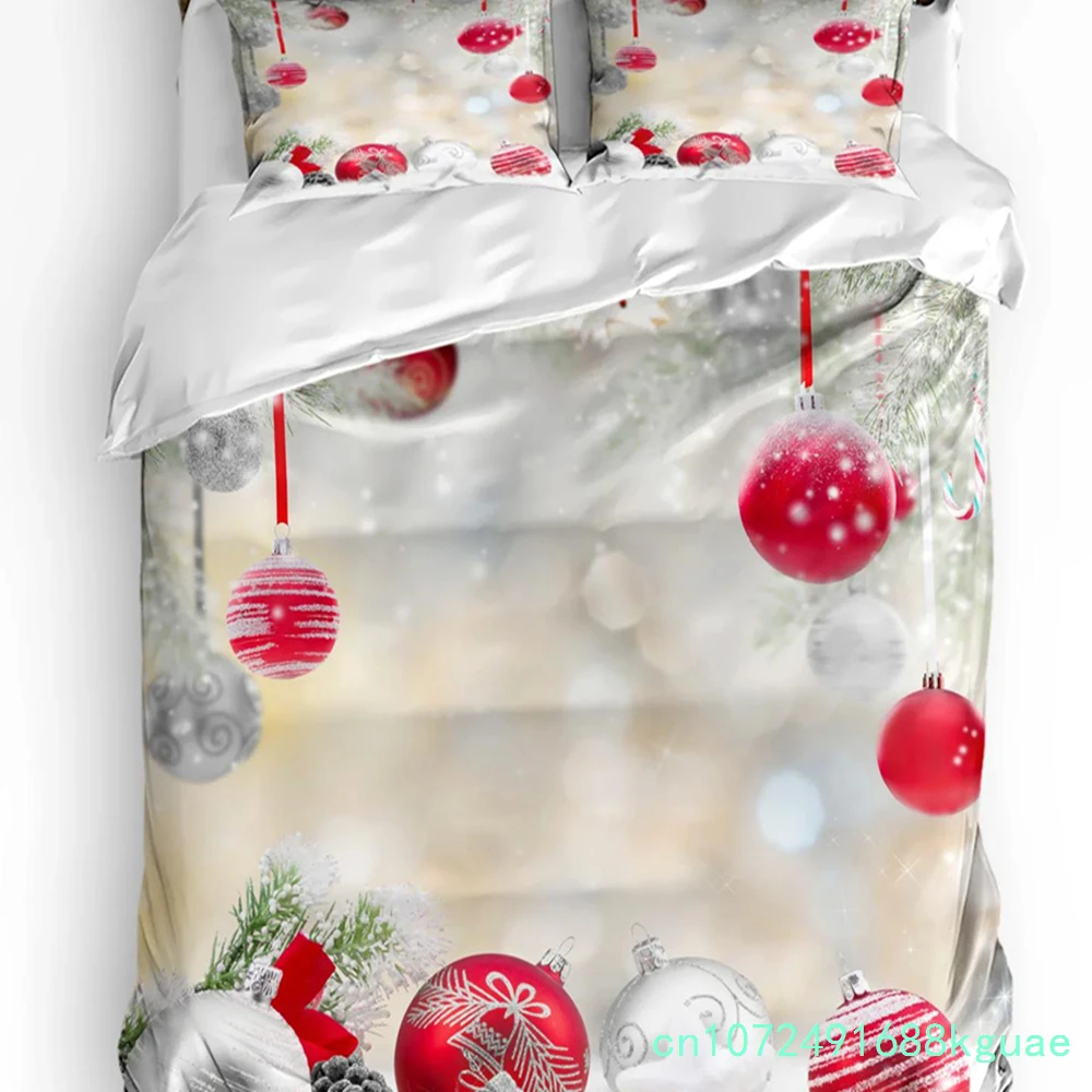 Christmas Snowflake Bird Gift Duvet Cover Bed Bedding Set Home Textile Quilt Cover Pillowcases Bedroom Bedding Set No Sheet