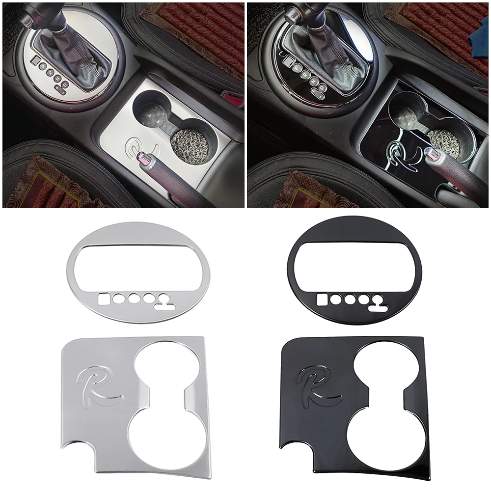 Für Kia Sportage R 2011-2015 Getriebe Shift Panel Wasser Tasse Halter Abdeckung Trim Innen Form Edelstahl Schutz Aufkleber