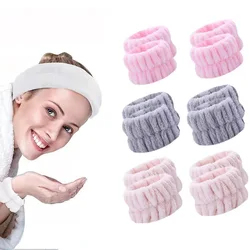 Reusable Spa Wrist Washband Soft Microfiber Towel Wristbands for Washing Face Women Girls Yoga Running Sport Wrist Sweatband