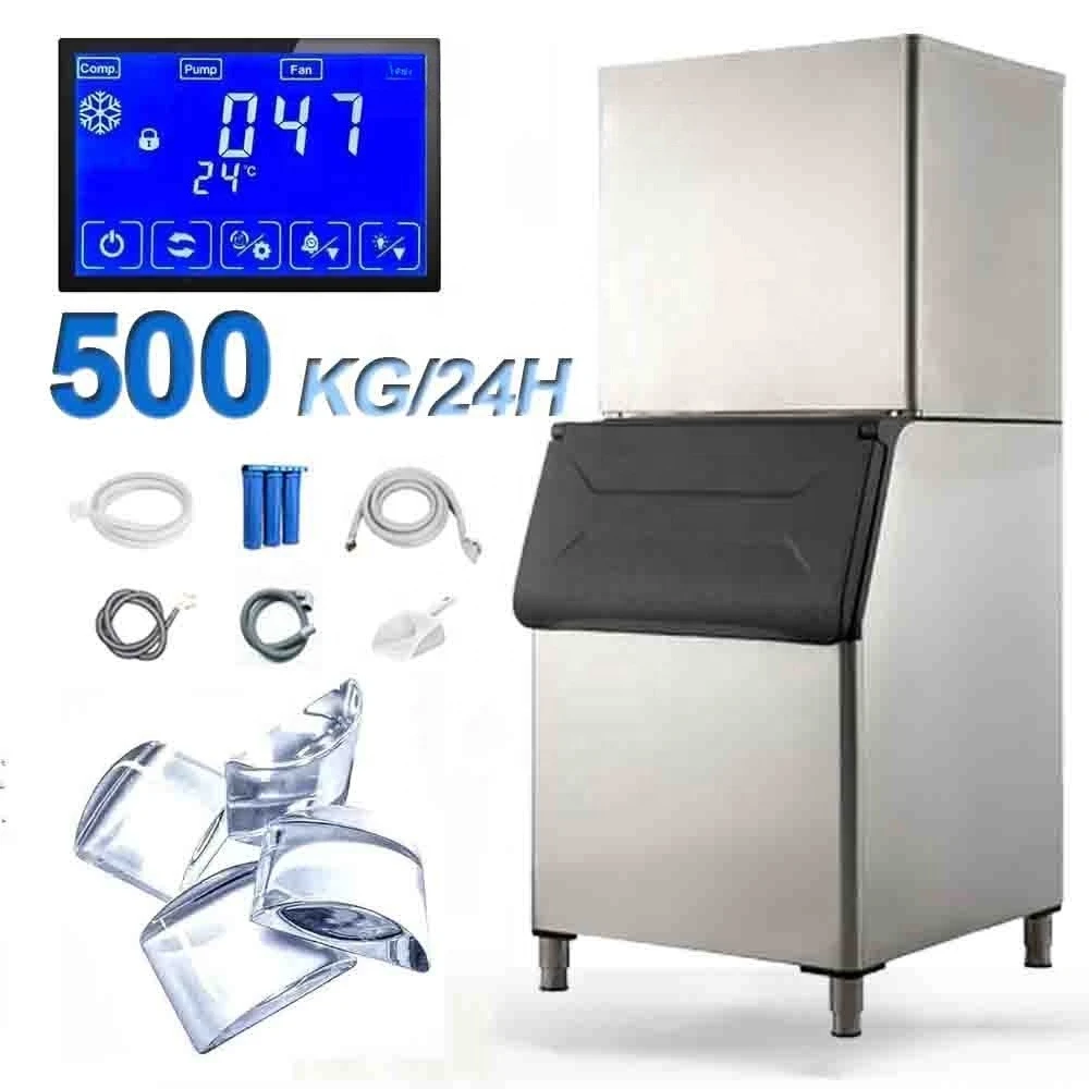 Hot-selling 500kg crescent ice machine, with pump solid less melting blockage