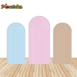 Mocsicka Striped Arch Background Wall Striped Kids Baby Shower Birthday Party Wedding Decor Photography Backgrounds Photo Studio