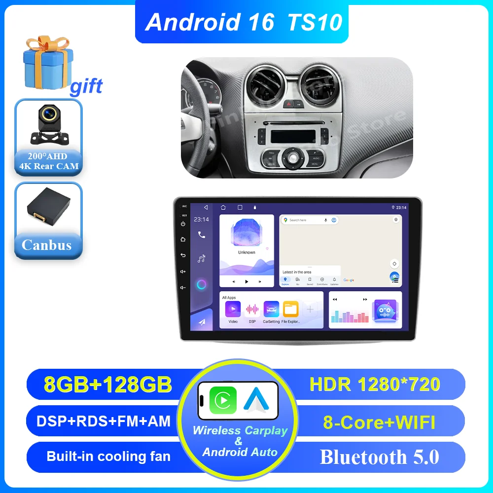 Autoradio Multimedia Video Player Voor Alfa Romeo MiTo 955 2008-2016 Android Auto Carplay GPS Navigatie Stereo WiFi 2K Scherm