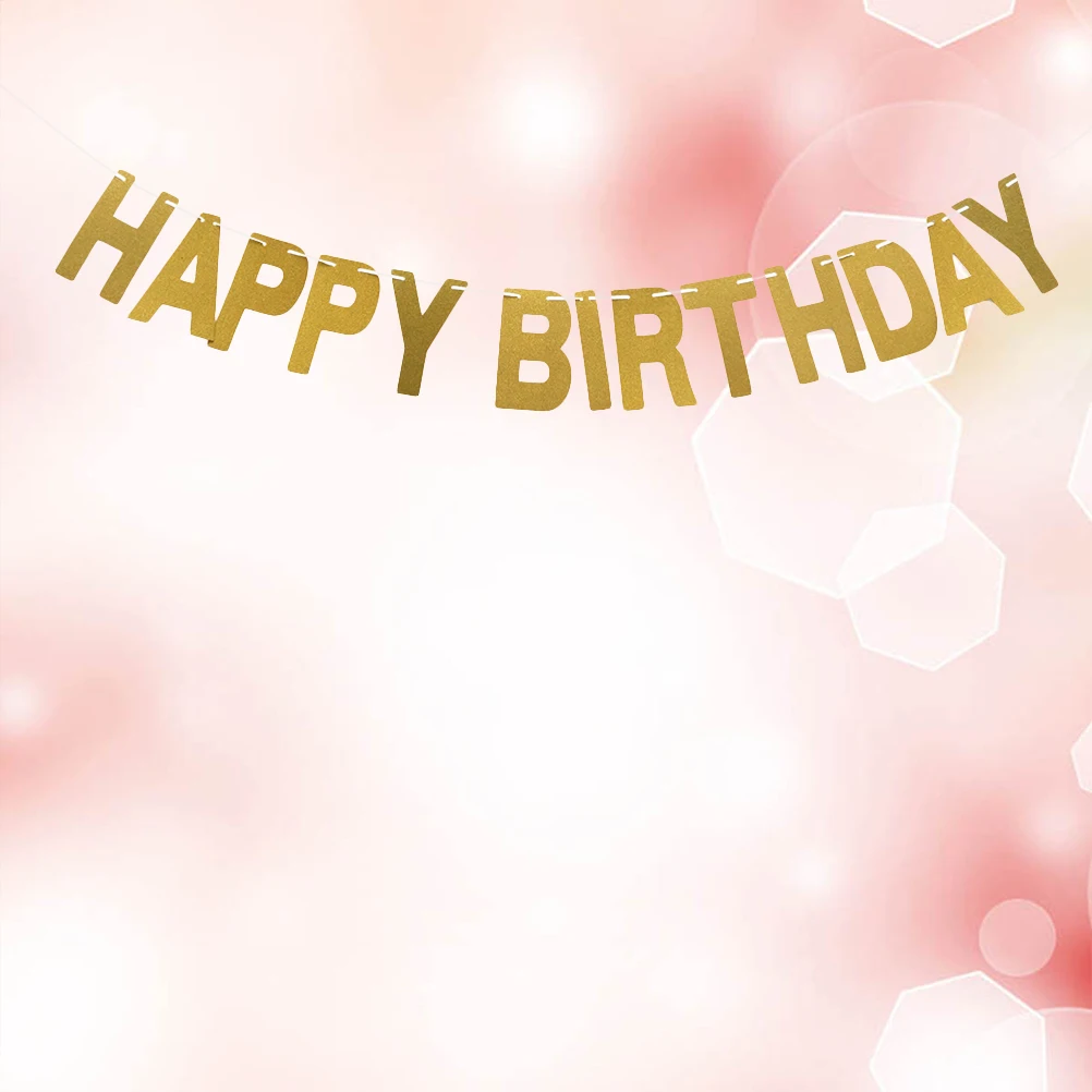 

Stylish Happy Birthday Decoration Banner with Glitter for Themed Party Supplies and Fun Ambience
