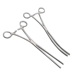 Bowel Clamps Intestinal Forceps Straight Curved Veterinary Medical Surgical Instruments 16.5cm/22cm/25cm
