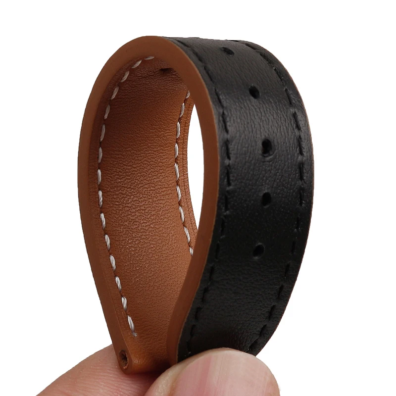High Quality Plain Leather Watchband For Longines Creator L2.921 L4.911 IWC Omega Genuine Cowhide Watch Strap 20mm Black Brown image 5