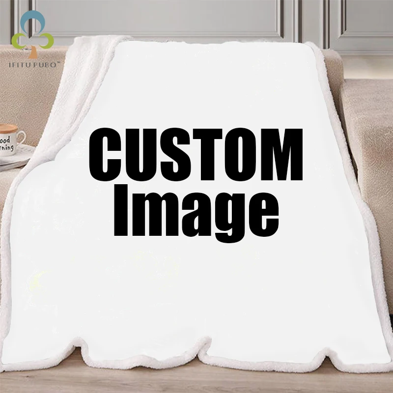 Blanket Custom Printed Flannel Blanket Private Order Pattern Text 280g Corporate Gift Business School Order