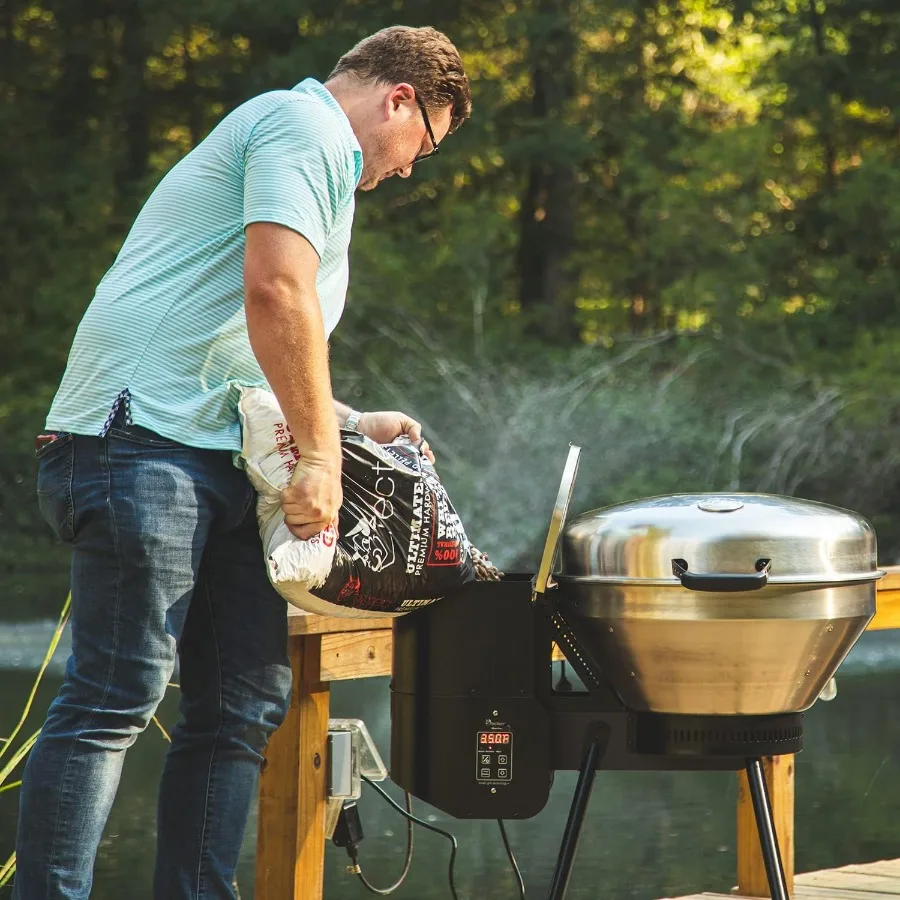 Ultimate Premium Hardwood Grilling Cooking Pellet Barbecue BBQ Grill Smoker Blend with Red Oak, White Oak, Hickory Wood Pellets