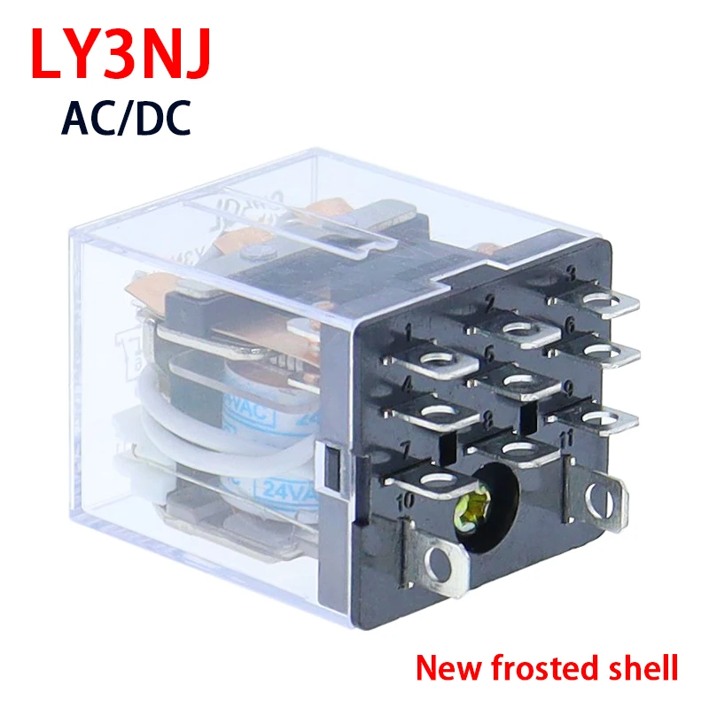 1 PCS HH63P LY3 LY3NJ JQX-13F przekaźnik 220v 24v 12v 12v AC/DC 10A 11PIN srebrny styk Cewka elektromagnetyczna Micro Mini Przekaźnik