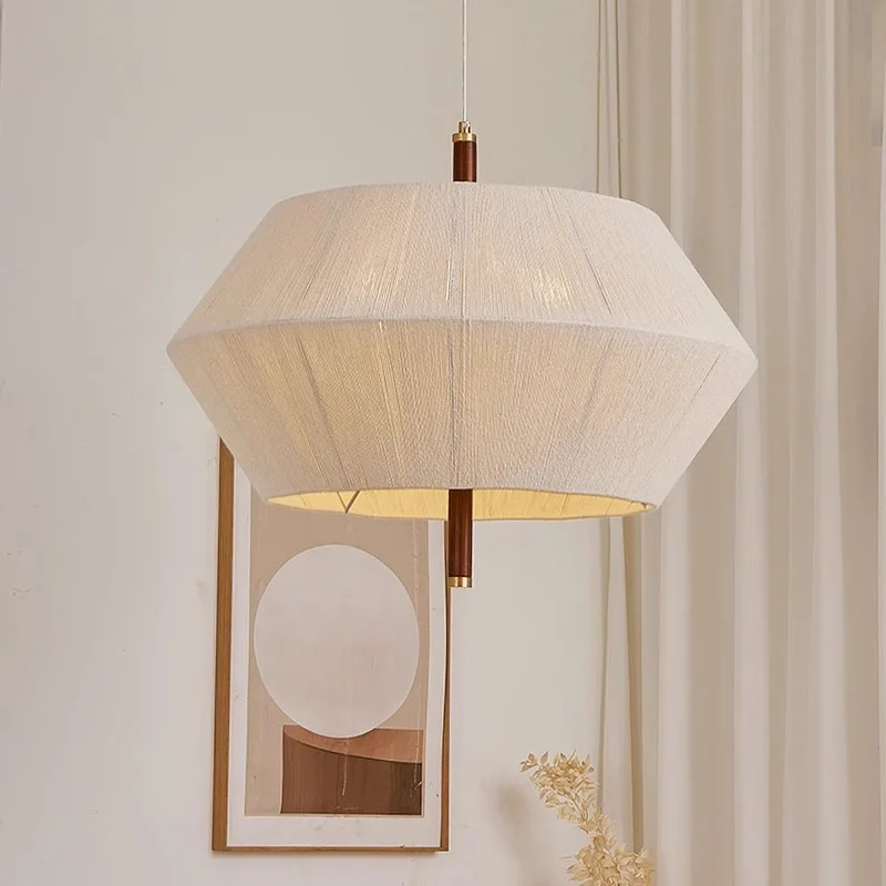 

Japanese Wabi Sabi Cotton Thread Led Pendant Lights Lustre Dining Room Decor Home Chandelier Bedroom Restaurant Lamps Fixtures