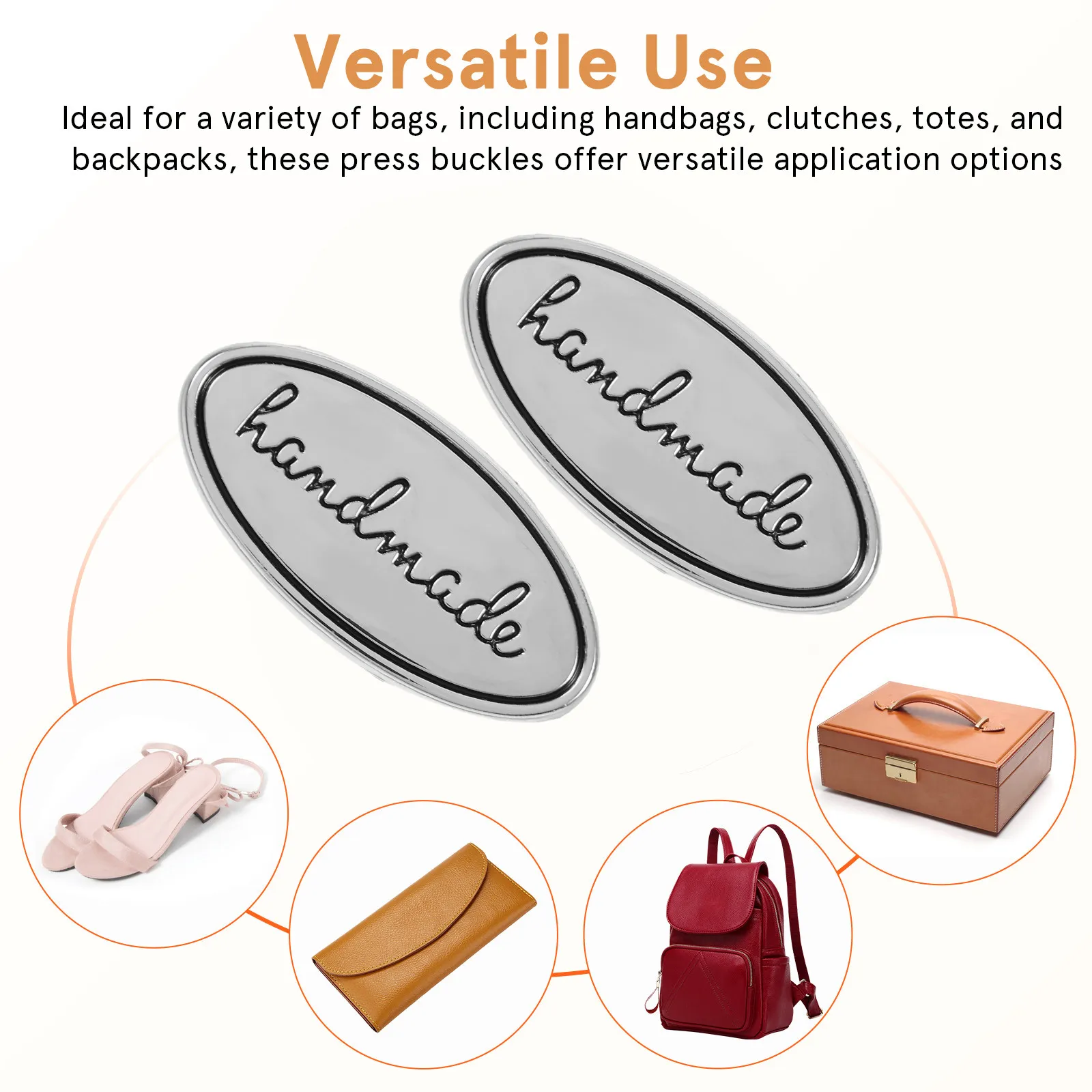 10Pcs Oval Zinc Alloy Clothing Labels Handmade Embossed Metal Tags for DIY Bags Jeans Shoes Hats Sewing Craft Decorative Labels view 2