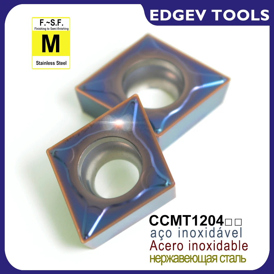 

For Stainless Steel 10 Pieces CCMT120404 CCMT120408 CNC Carbide Inserts CCMT 120404 High quality Tungsten Metal Turning Tools