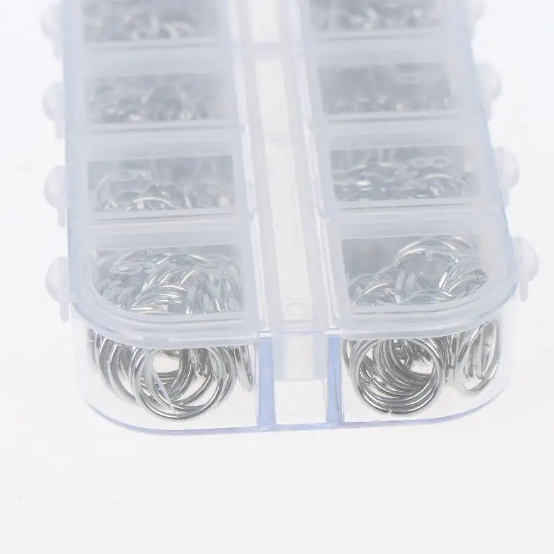 930 Stück/Box Schmuckzubehör-Set mit offenen Verbindungsringen, Karabinerverschlüssen, Haken, Zangen und Pinzetten für die Herstellung von DIY-Armbändern und Halsketten. – Detail 11