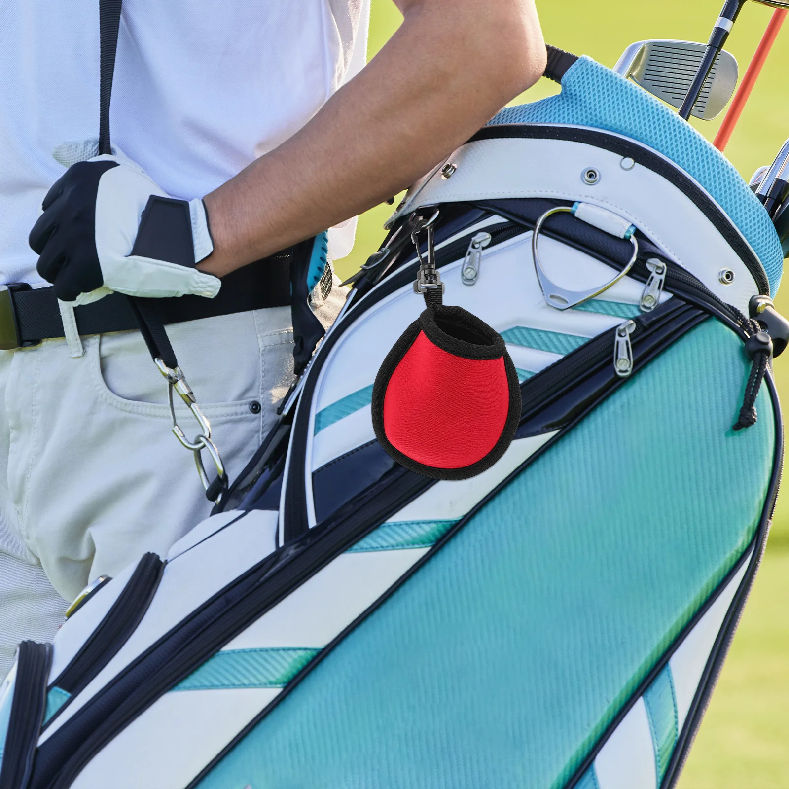 6pcs Washer Portable Sbr Material Durable Hook Attachment For Ball Cleaning Bag Organizer Accessory Pouch Golf Supplies Hanging