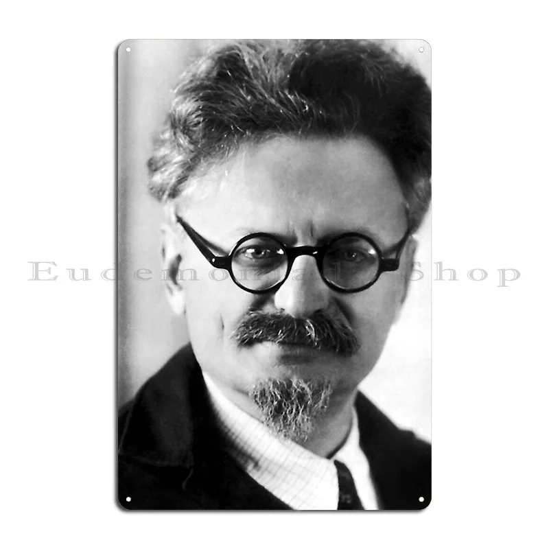 Leon Trotsky Portrait Metal Plaque Poster Pub Mural Home Personalized Kitchen Cinema Tin Sign Poster