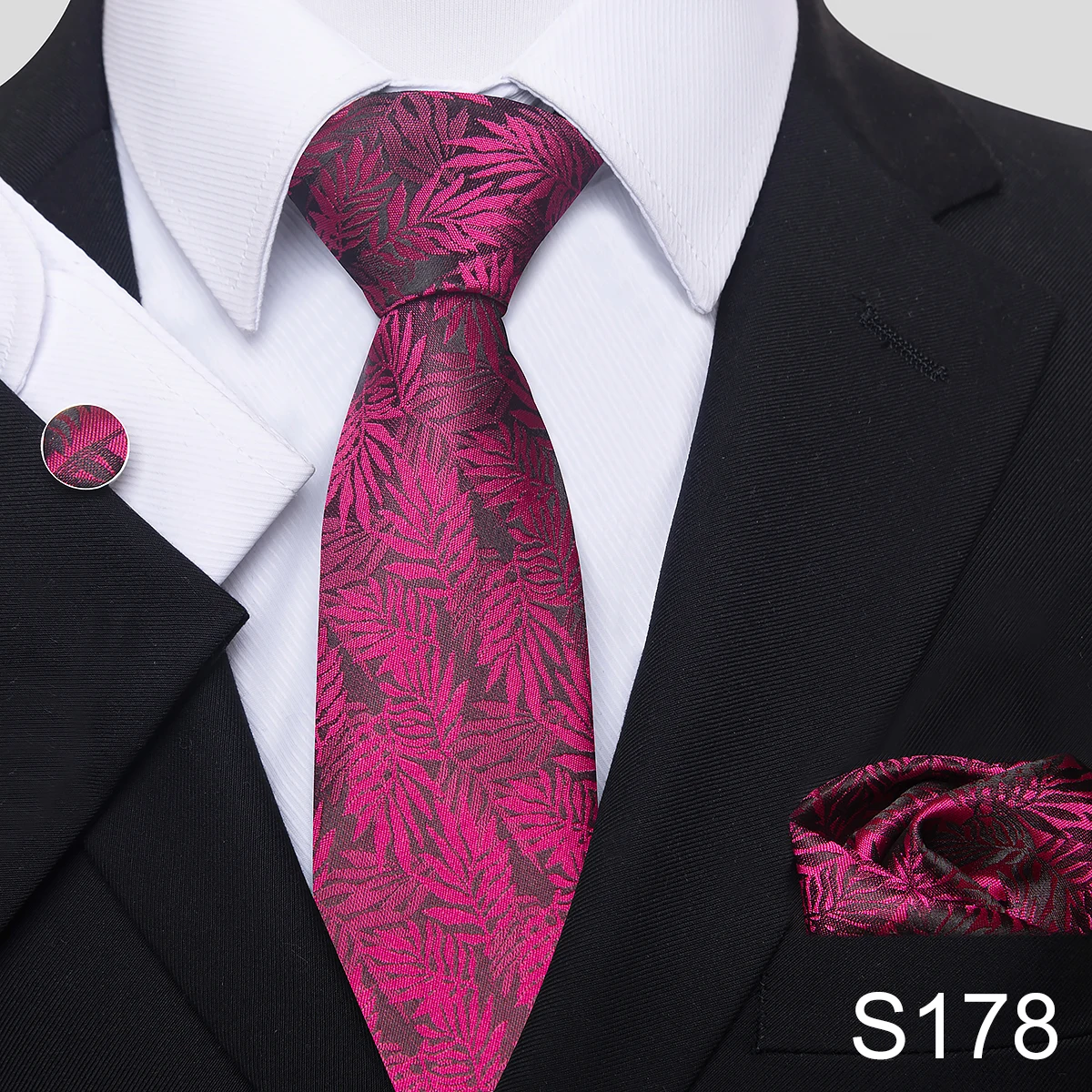 Men's Tie 3-Piece Set, Geometric Paisley Design, Suitable for Formal Business, Banquets, and Weddings